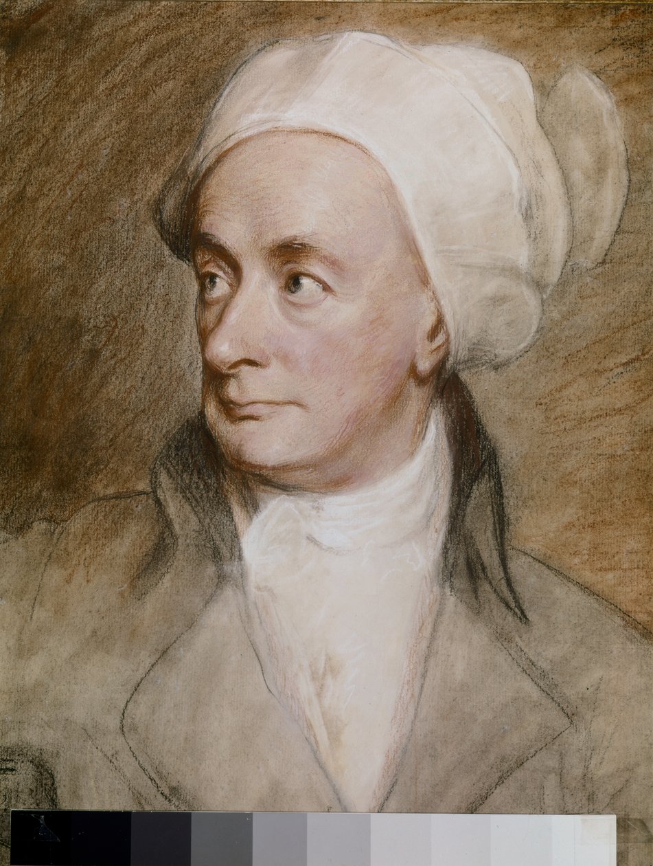 William COWPER, Portræt 1792 (papir, pastel) af George Romney