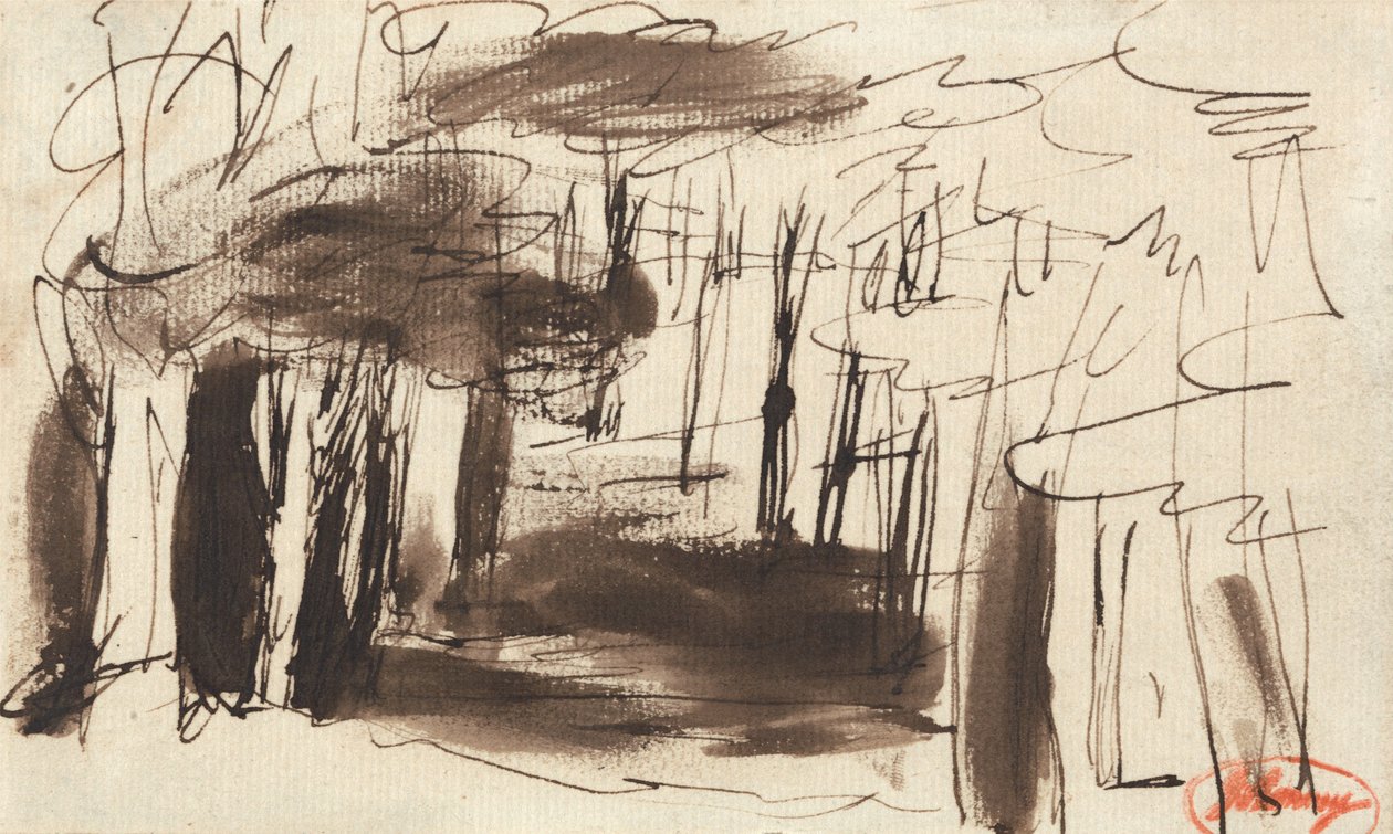 Skovscene af George Romney