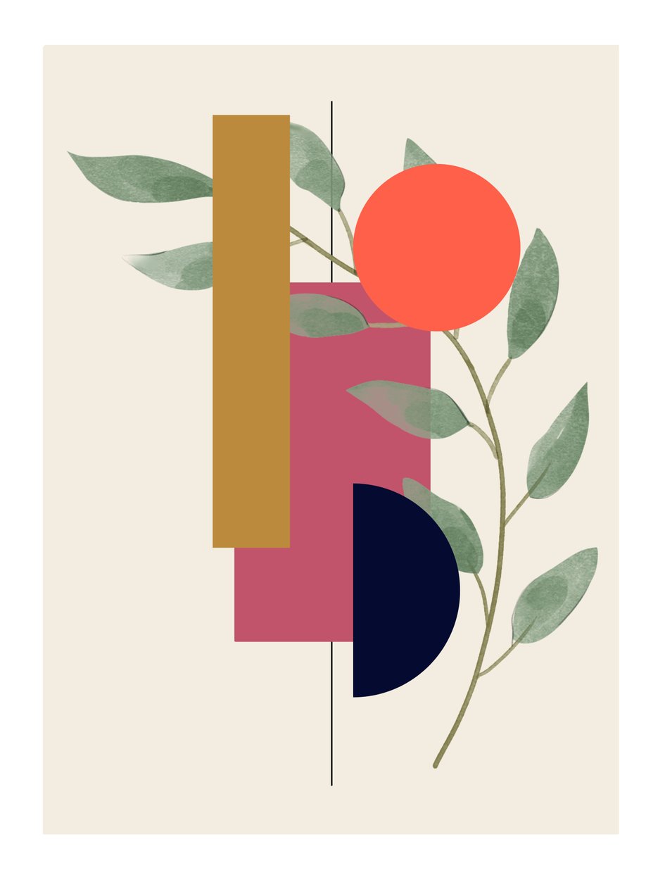 Abstrakt have, 21. århundrede (illustration) af George Rosaly