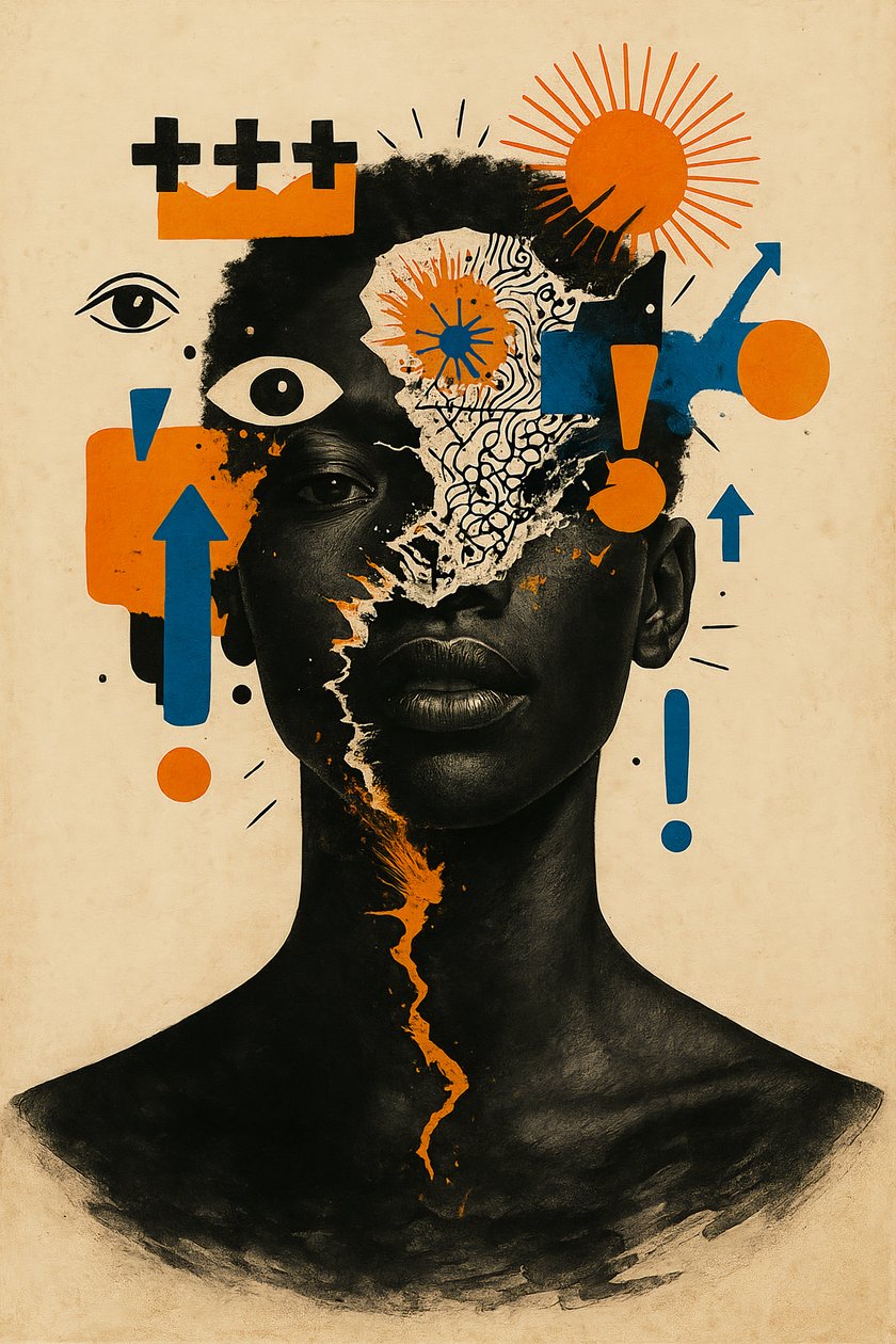 Beyond Survival, 2025 (akryl på lærred) af George Rosaly