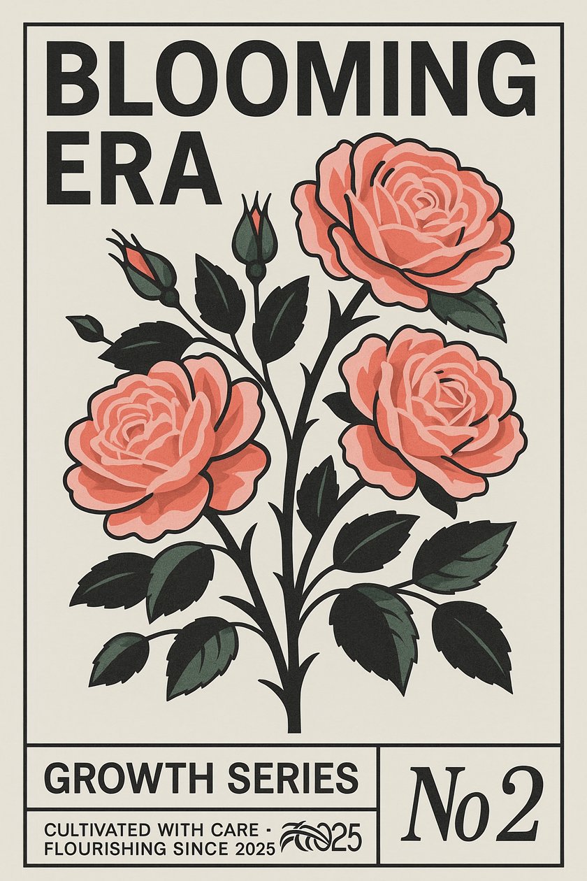 Blooming Era, 2025 (akryl på lærred) af George Rosaly