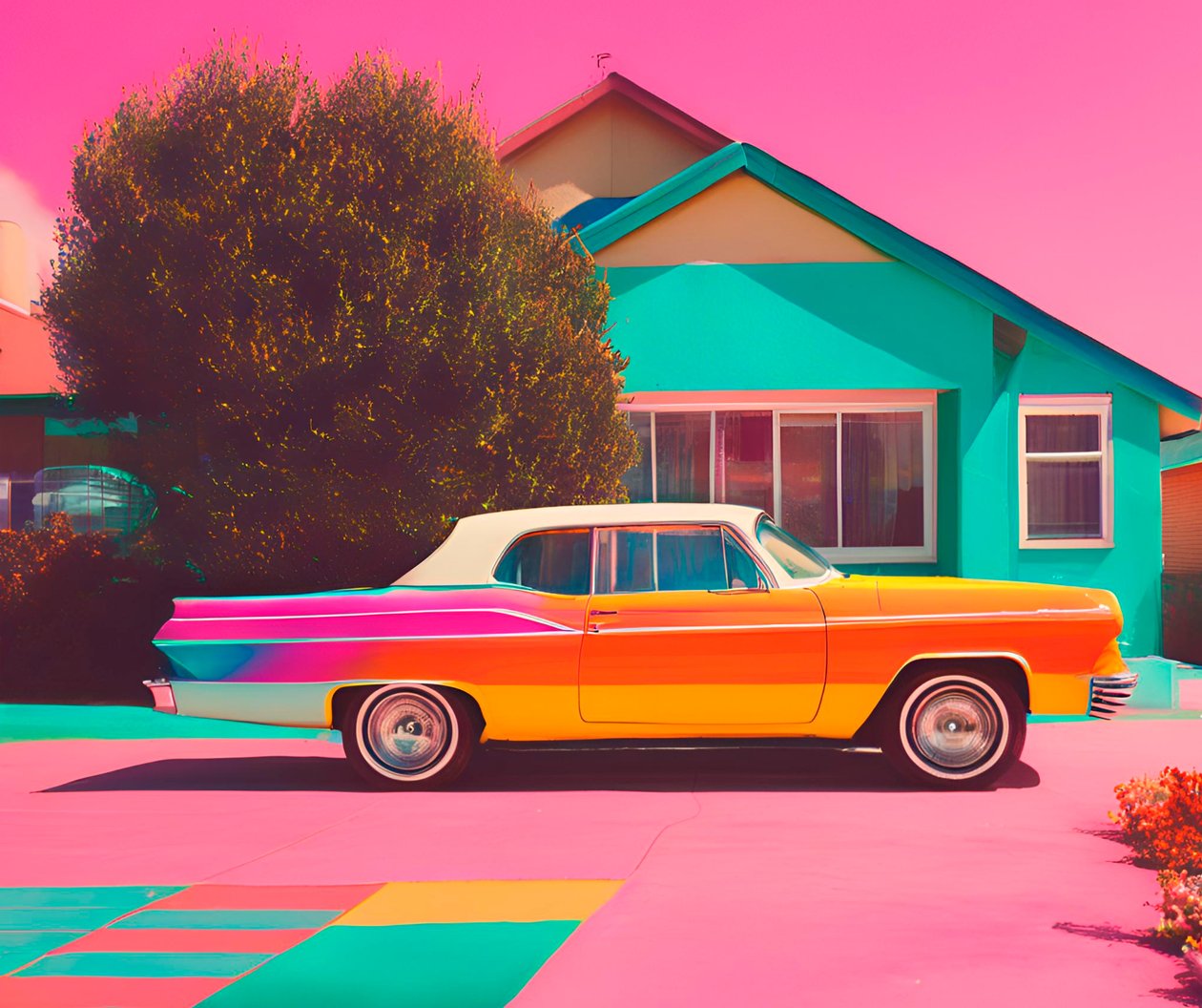 Technicolor Dreams, 21. århundrede (maleri) af George Rosaly