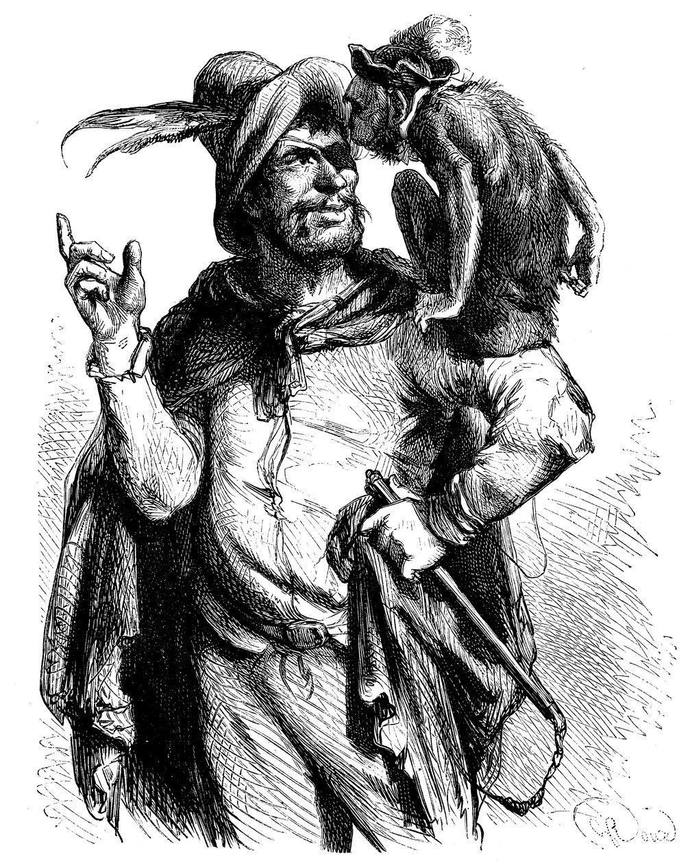 Illustration af George Roux (1853-1929) til Cervantes