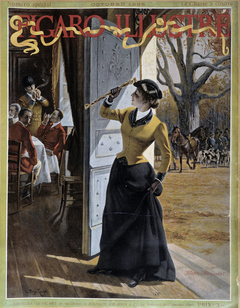 Kvinde i jagtdragt - i "" Figaro Illustrated"" fra okt. 1895 af George Roux