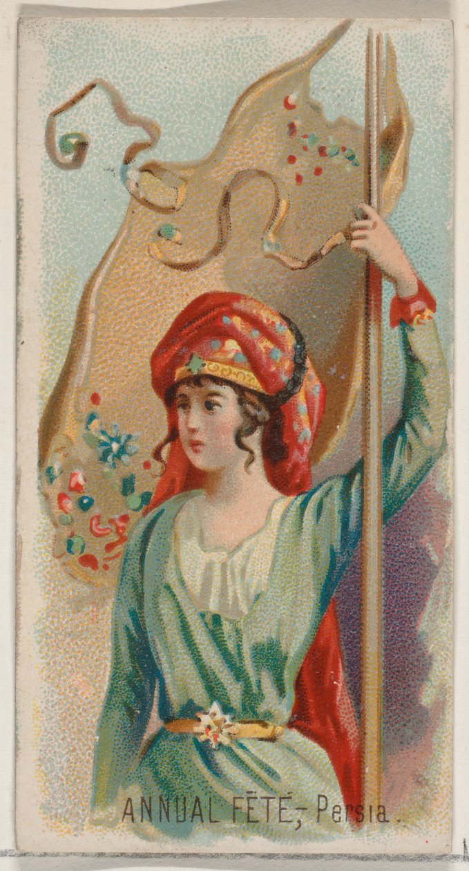 Annual Fête, Persien, fra Holidays-serien N80 for Duke-cigaretter, 1890., 1890. af George S. Harris and Sons