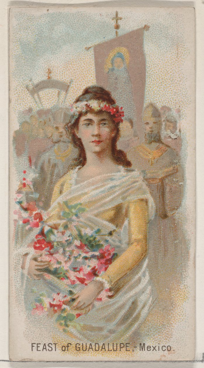 Feast of Guadalupe, Mexico, fra Holidays Series N80 for Duke Brand Cigarettes, 1890., 1890. af George S. Harris and Sons
