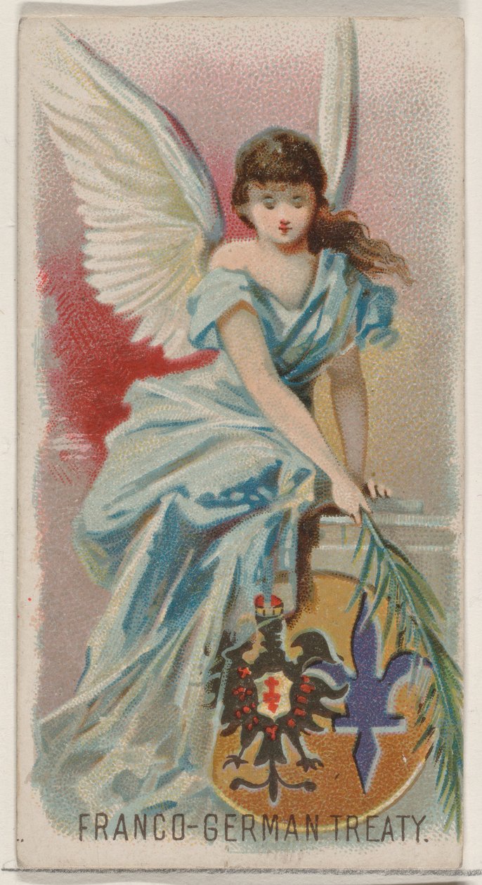 Fransk-tysk traktat, fra Holidays-serien N80 til Duke-cigaretter, 1890., 1890. af George S. Harris and Sons