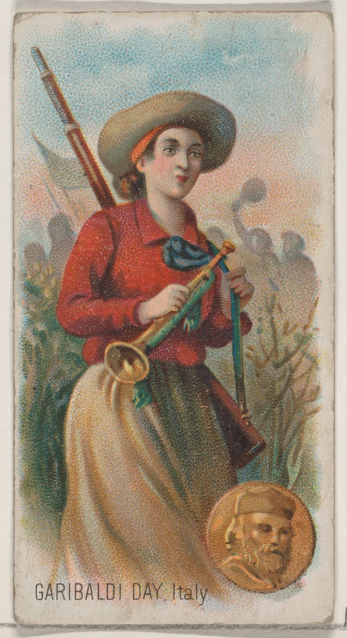 Garibaldi Day, Italien, fra Holidays-serien N80 til Duke-cigaretter, 1890., 1890. af George S. Harris and Sons