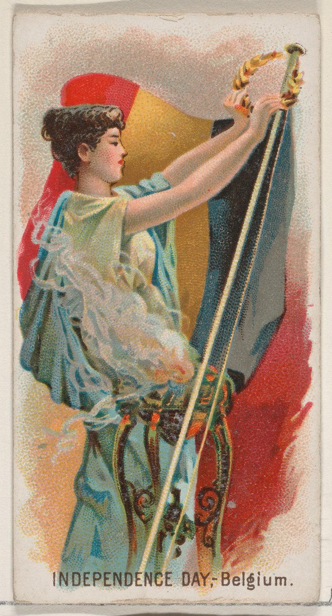 Independence Day, Belgien, Østrig, fra Holidays-serien N80 for Duke brand cigarett..., 1890. af George S. Harris and Sons
