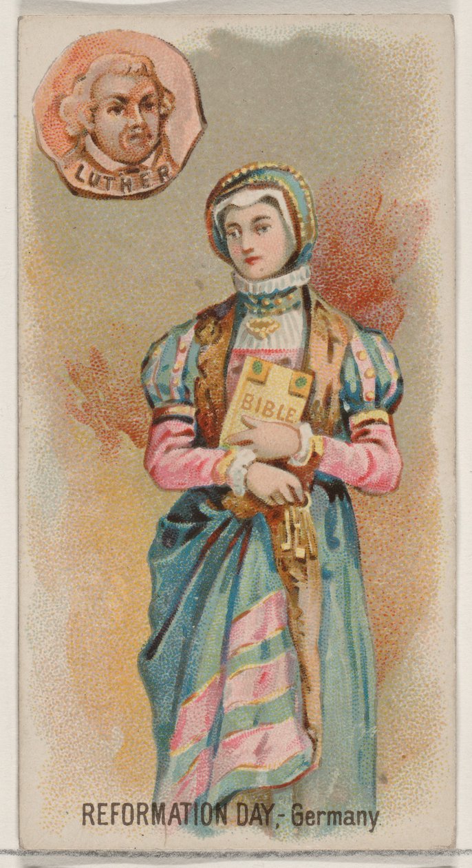 Reformation Day, Tyskland, fra Holidays-serien N80 for Duke-cigaretter, 1890., 1890. af George S. Harris and Sons