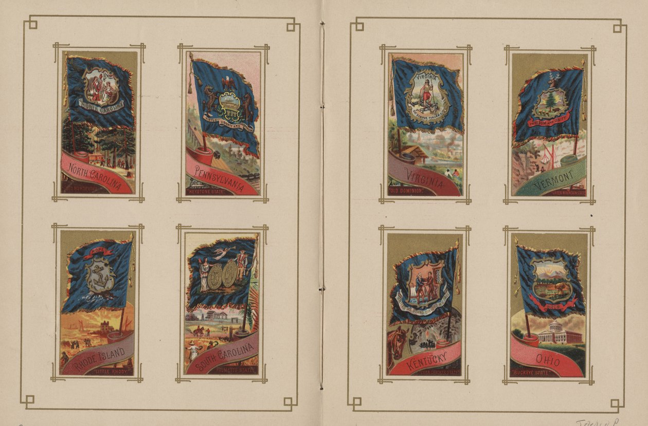 Flag for alle nationer og Amerikas Forenede Stater - Side 29 og 30, 1887 af George S. and Sons Harris