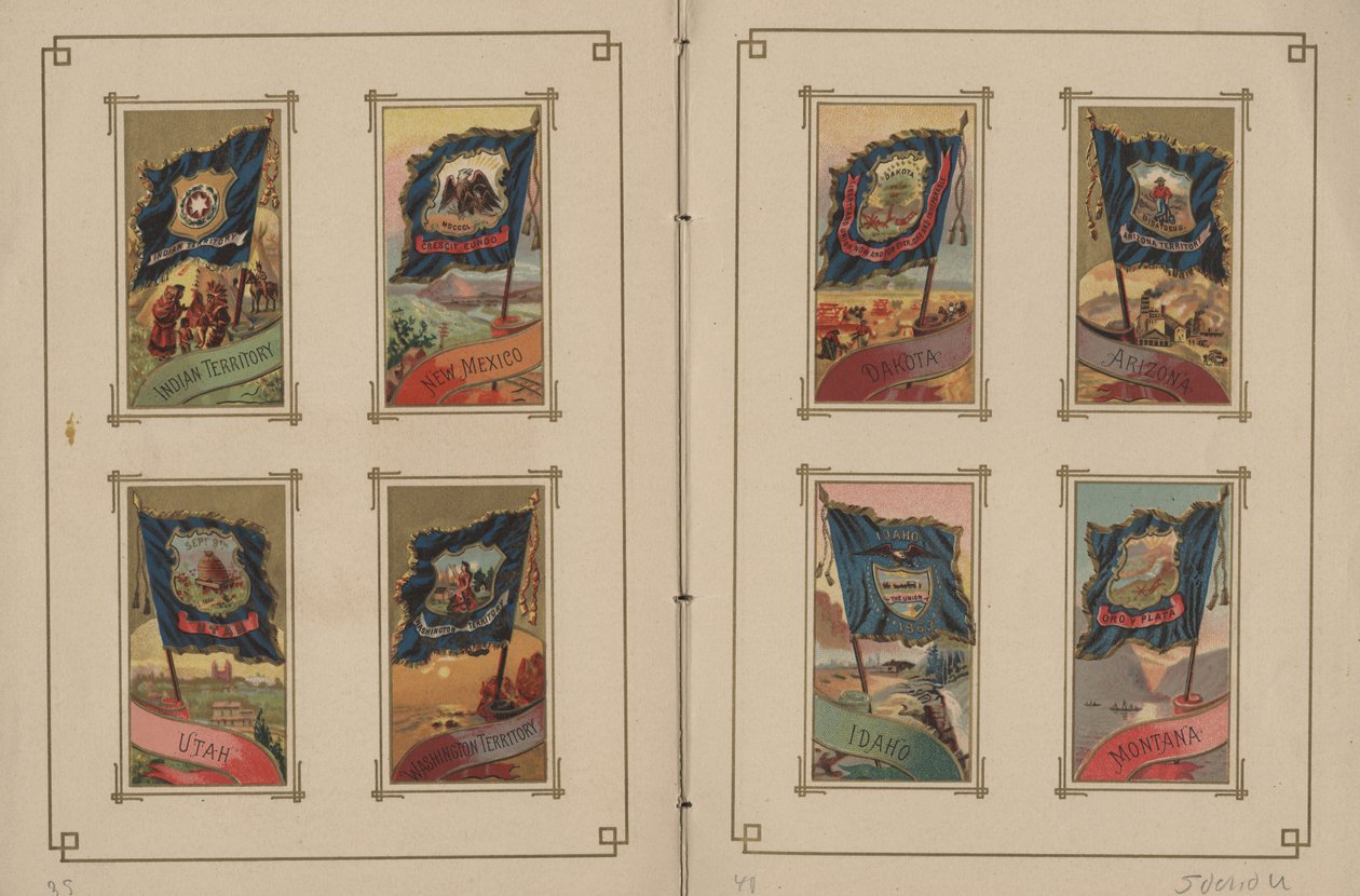 Flag for alle nationer og Amerikas Forenede Stater - Side 39 og 40, 1887 af George S. and Sons Harris