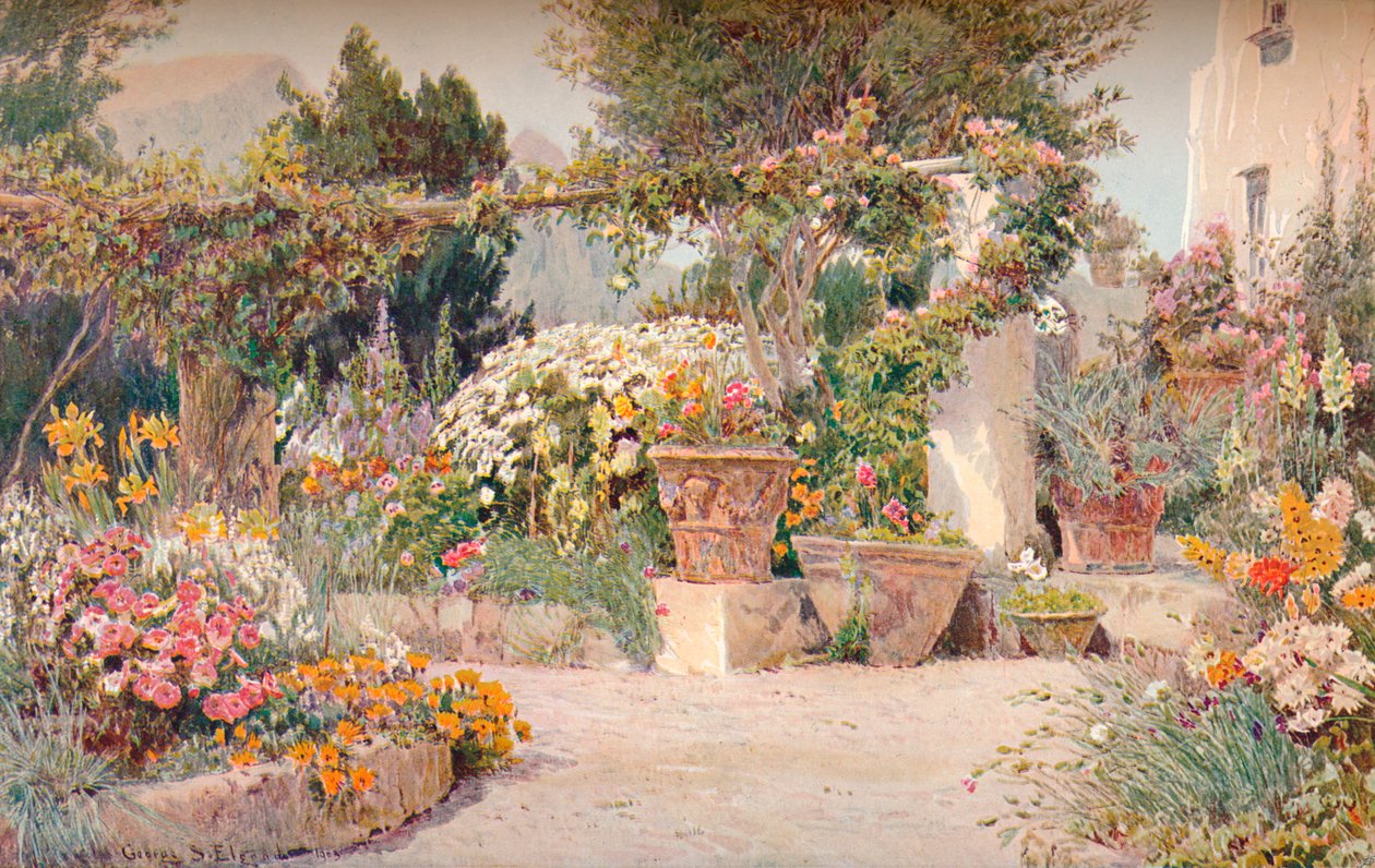 En italiensk have, c1903 af George Samuel Elgood
