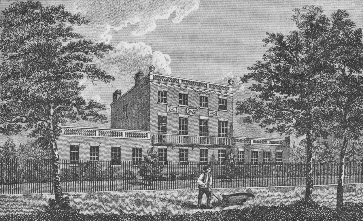 Dr. Lettsoms House, Camberwell, c1805, 1912. Kunstnere: Ukendt, George Samuel Elgood. af George Samuel Elgood