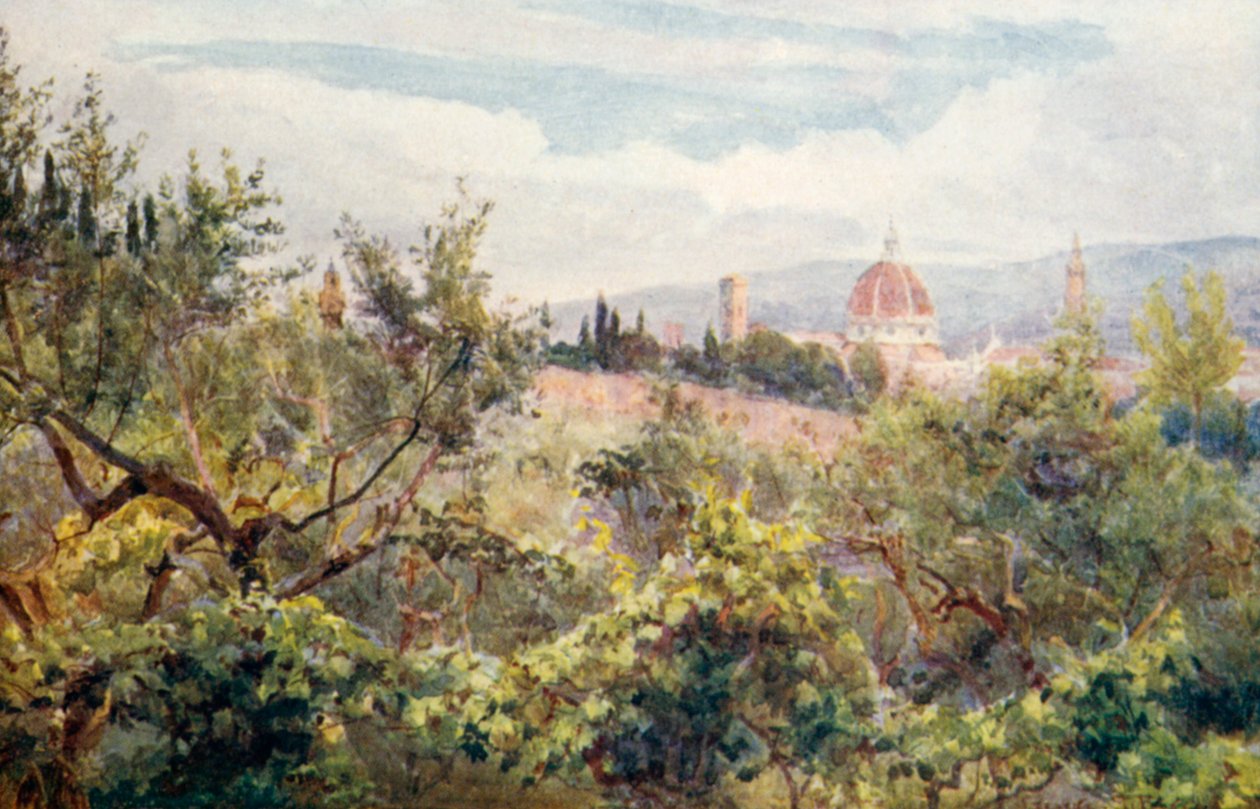 Firenze (farvelitografi) af George Samuel Elgood