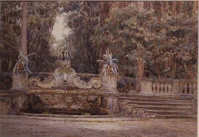 I skoven, Villa Corsini, Firenze af George Samuel Elgood