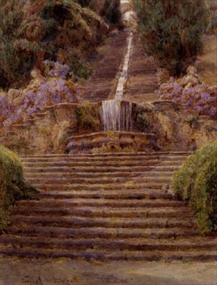 Kaskaden, Villa Cicogna af George Samuel Elgood