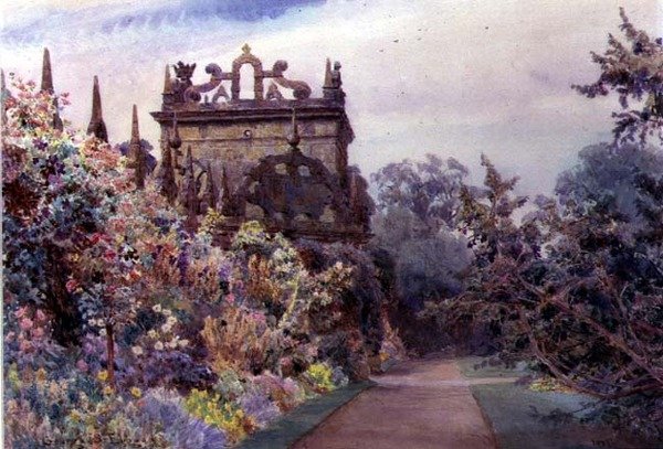 Forpladsen, Hardwick Hall, Derbyshire af George Samuel Elgood