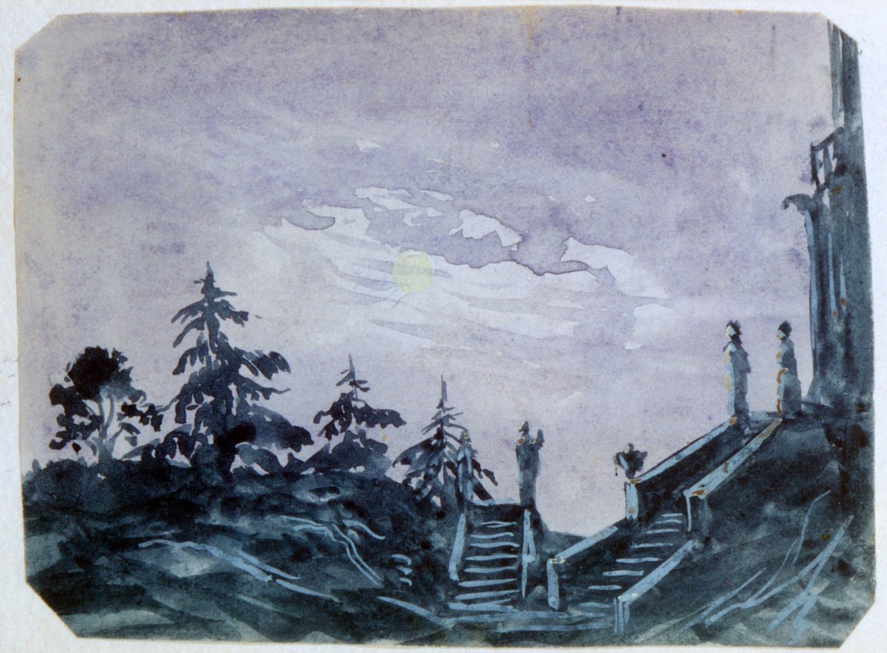 Fantasy Castle in Moonlight II, 1820-1876 af George Sand