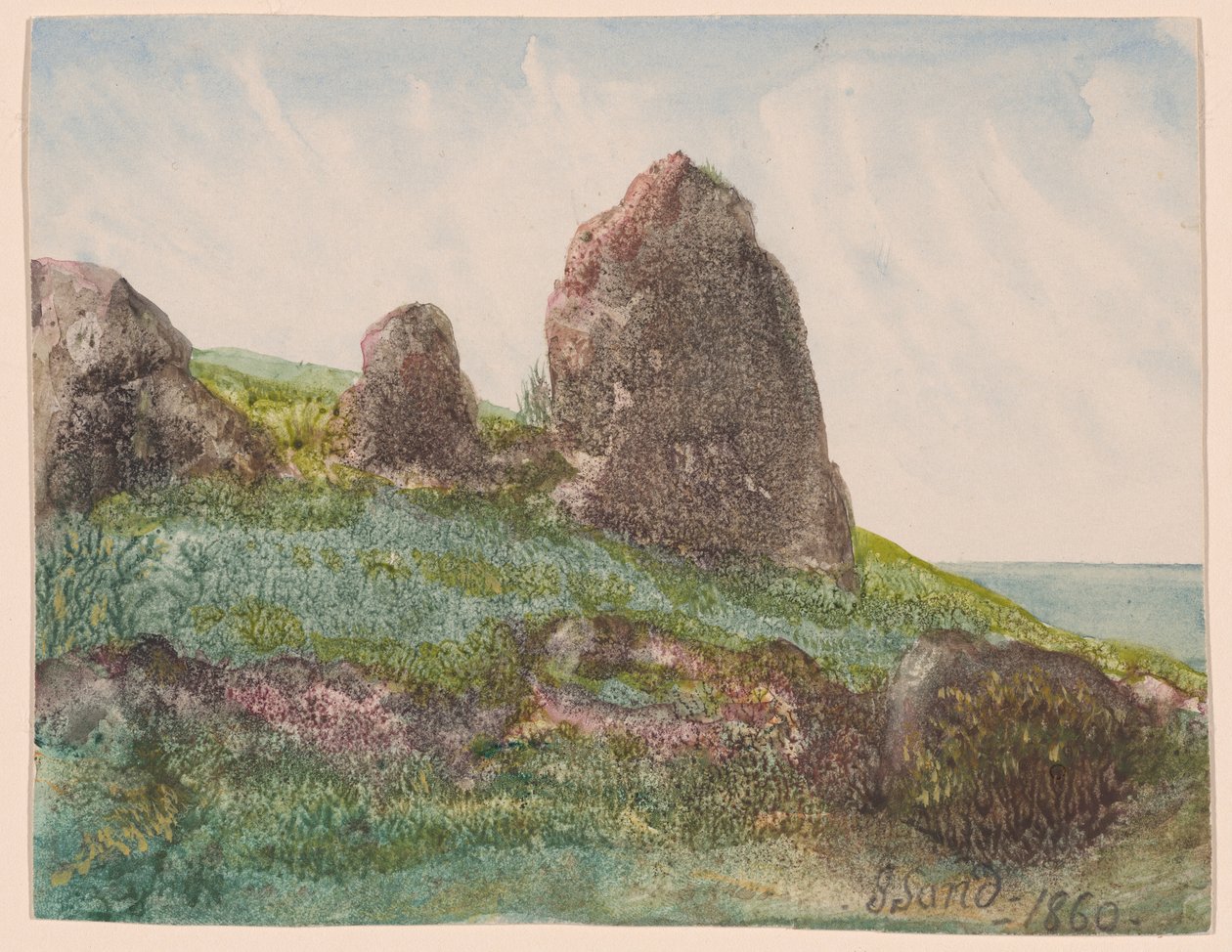 Landskab med klipper af George Sand