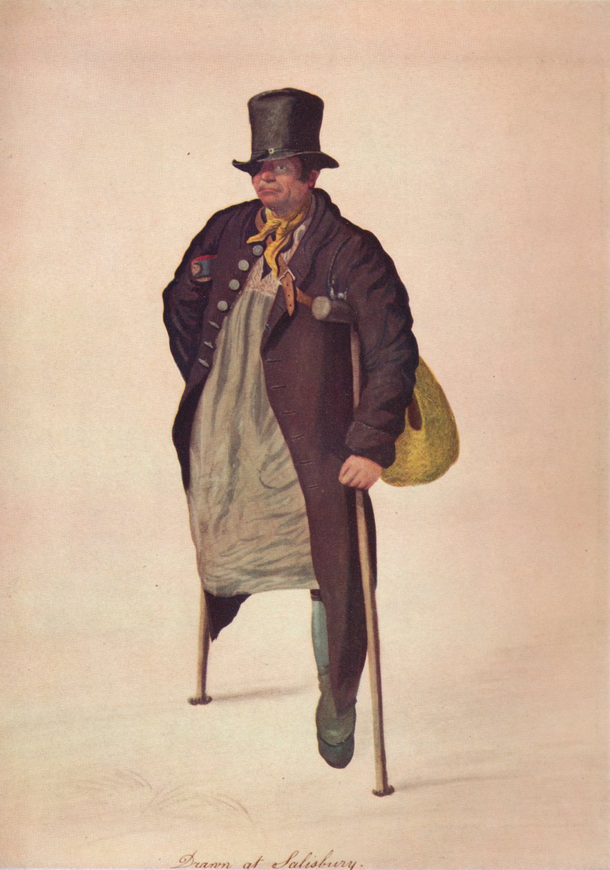 Tegnet i Salisbury, c1800 af George Scharf