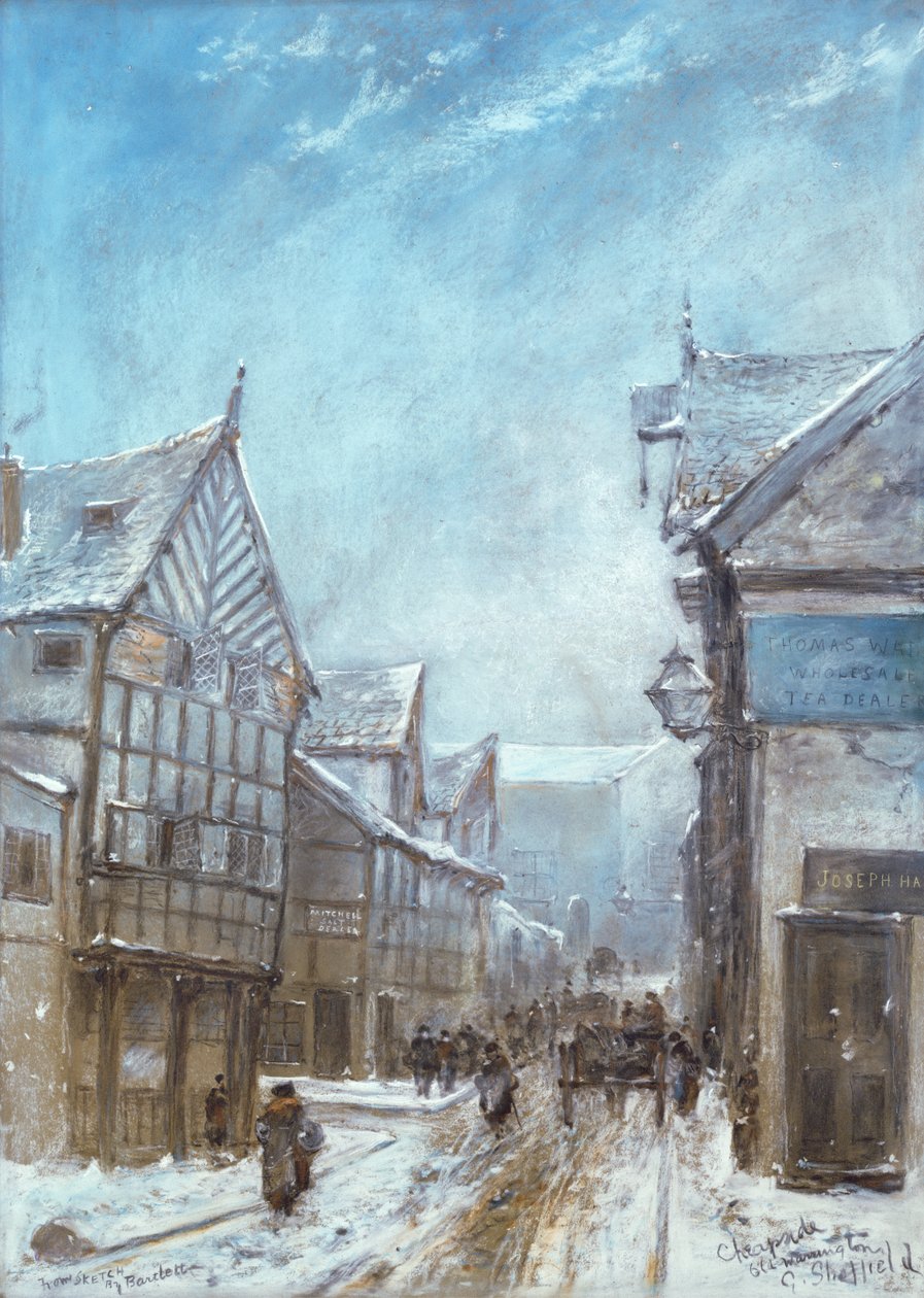 Old Cheapside, Warrington, 1864 af George Sheffield