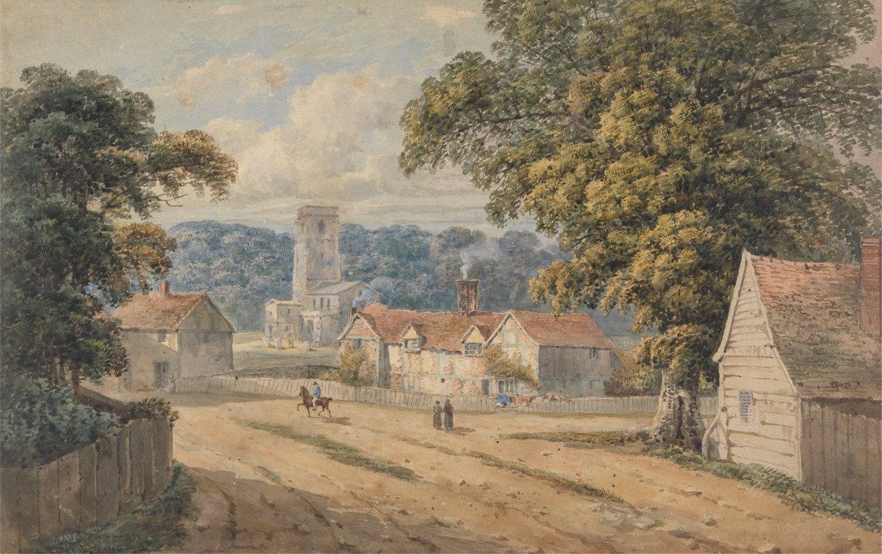 Landsbyen Aldbury, Hertfordshire af George Shepheard