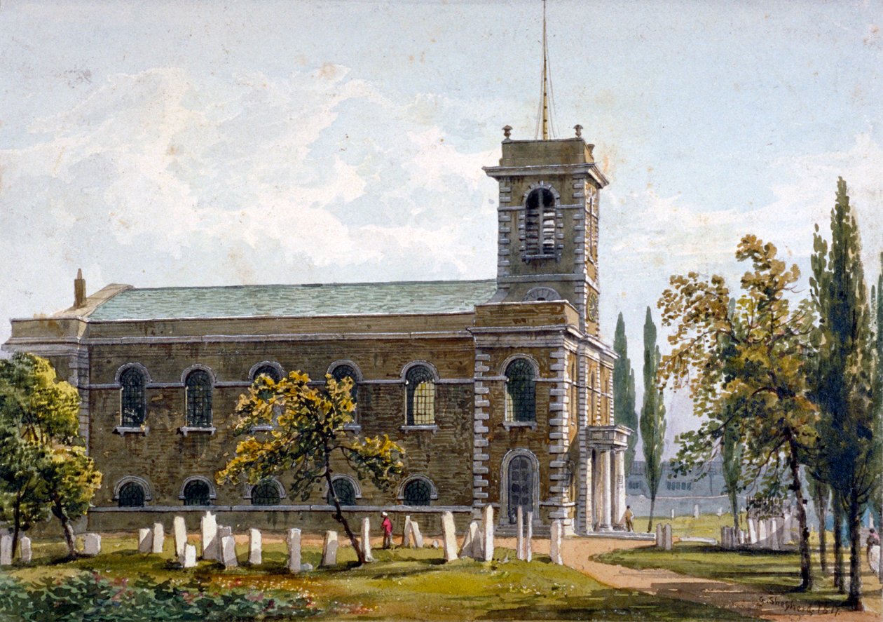 Church of St Matthew, Bethnal Green, London, 1817 af George Shepherd