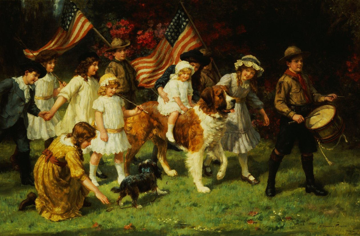 Amerikansk parade, 1917 af George Sheridan Knowles