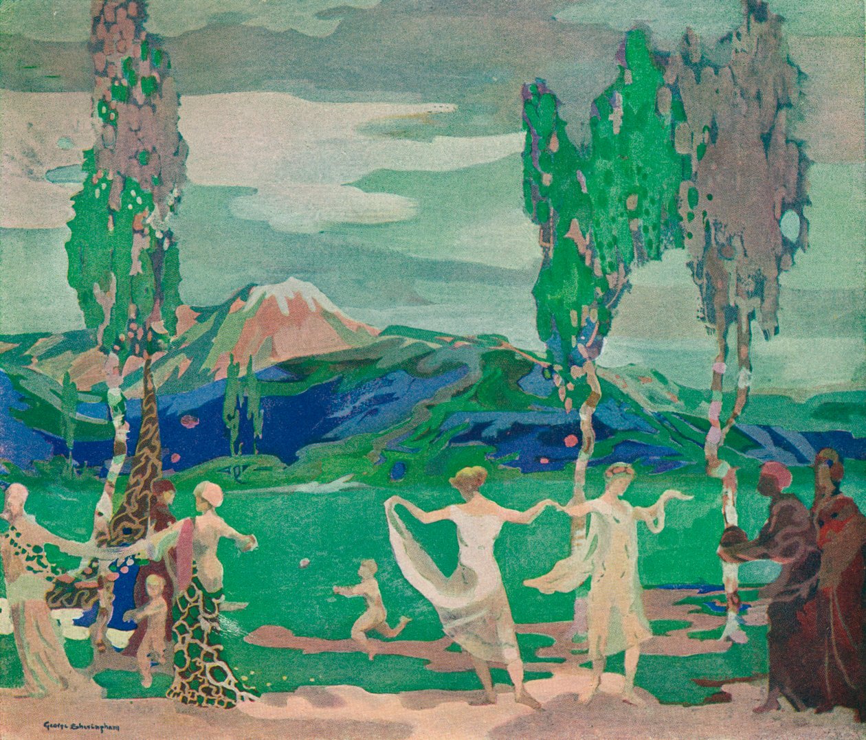 The Fields of Avatar, c20. århundrede 1914-1915 af George Sheringham