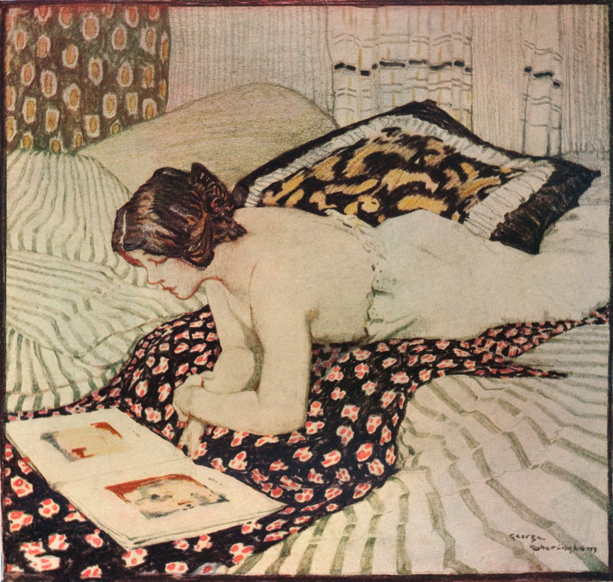 The Flowered Shaw, c1916 af George Sheringham