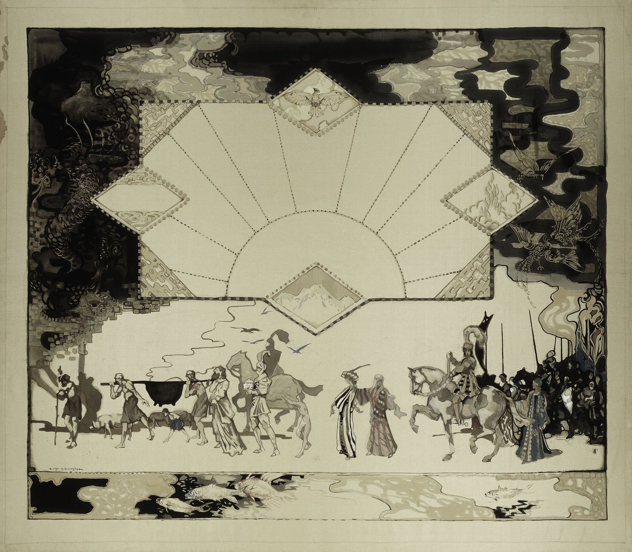 Panelet i Mabinogion, nr. 10, af George Sheringham