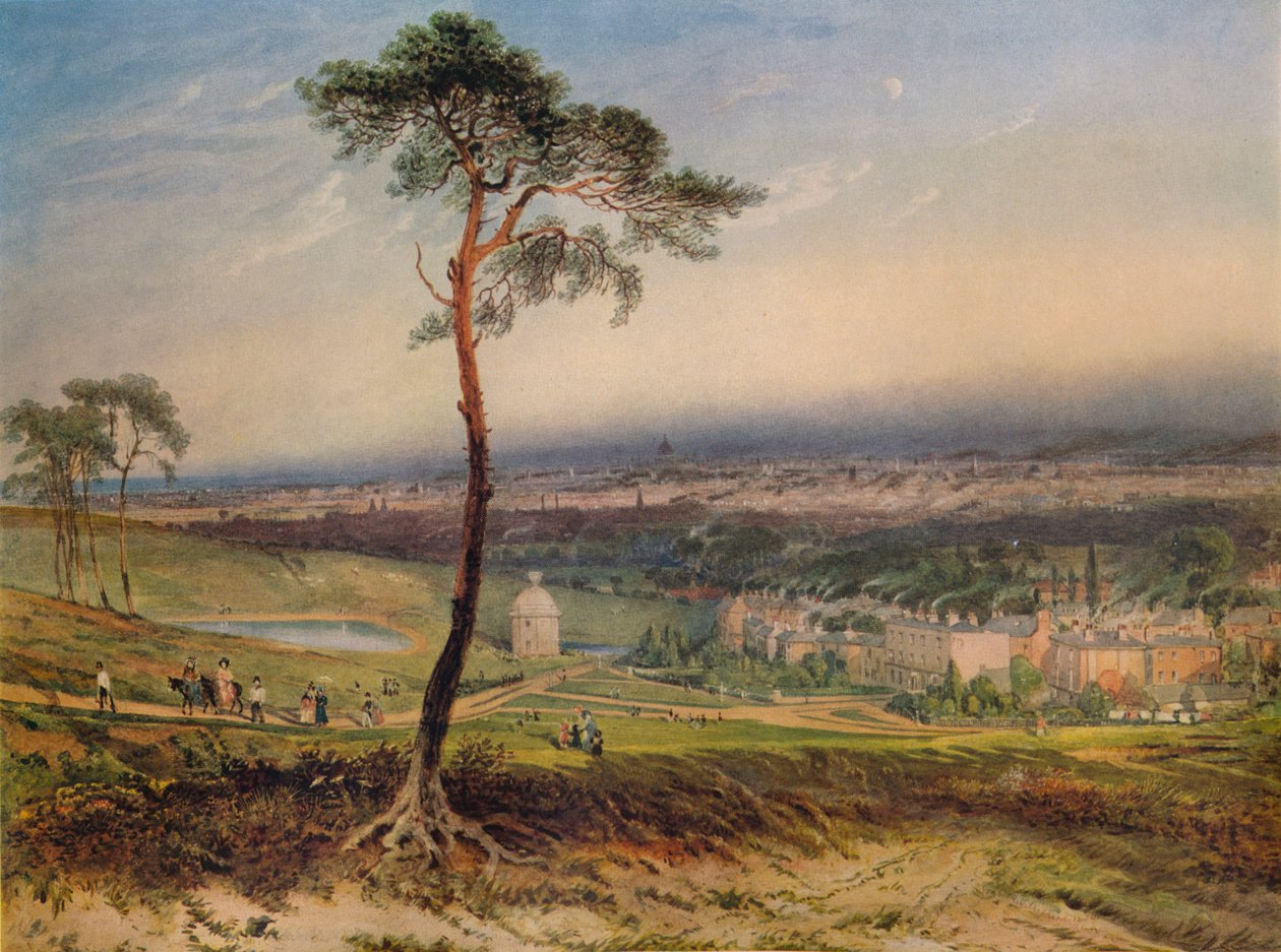 London, fra Hampstead, 1834 af George Sidney Shepherd