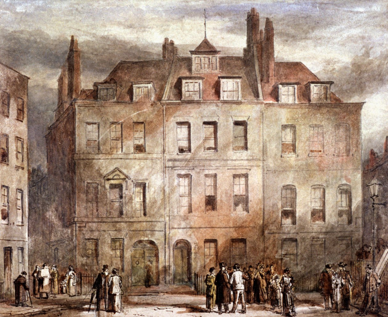 Sheriffs Court, Red Lion Square, Holborn, London, c1828 af George Sidney Shepherd
