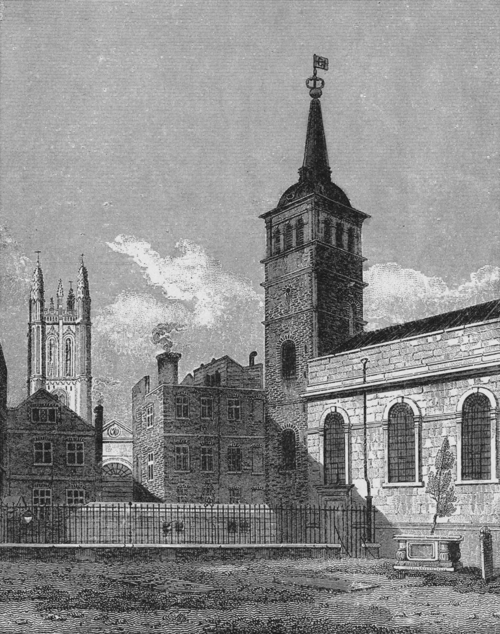 St Peters Church, Cornhill, City of London, 1811 1911 af George Sidney Shepherd
