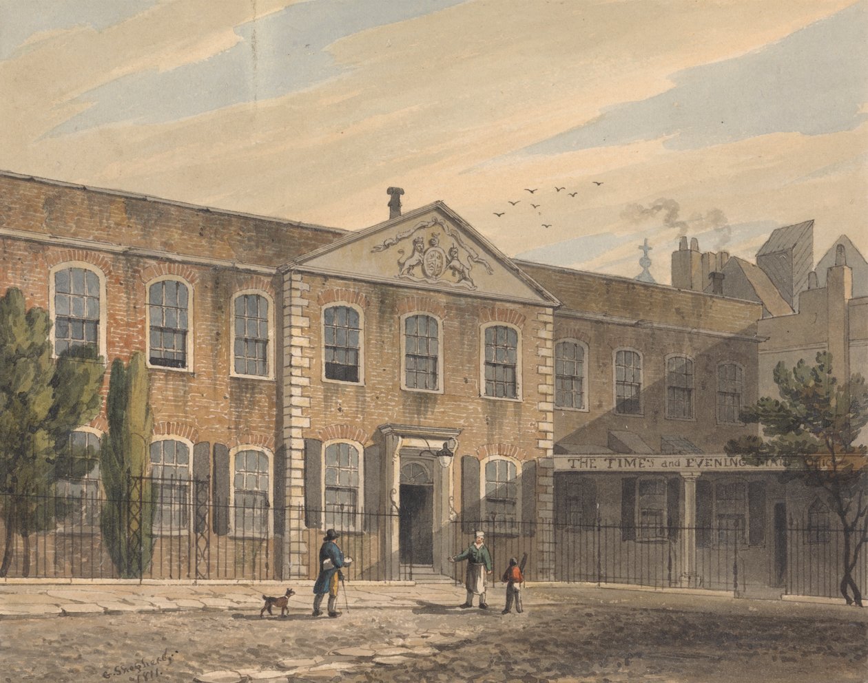 The Times and Evening Mail Office af George Sidney Shepherd