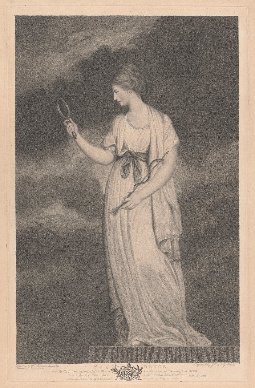 Kapellets vestvindue, New College Oxford: The Virtues - Prudence af George Siegmund Facius
