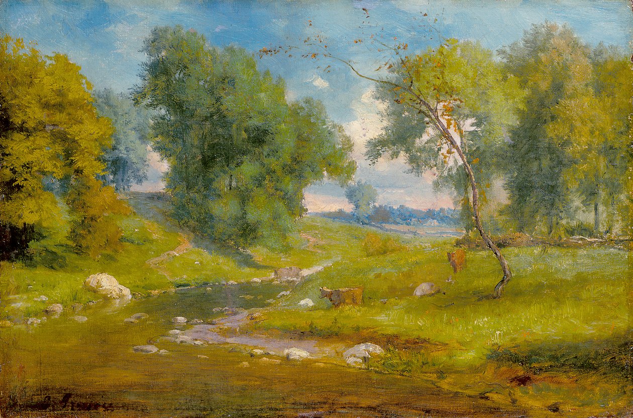 In The Meadow (olie på lærred) af George Snr. Inness