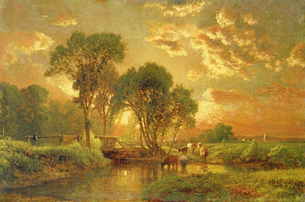 Medfield, Massachusetts af George Snr. Inness
