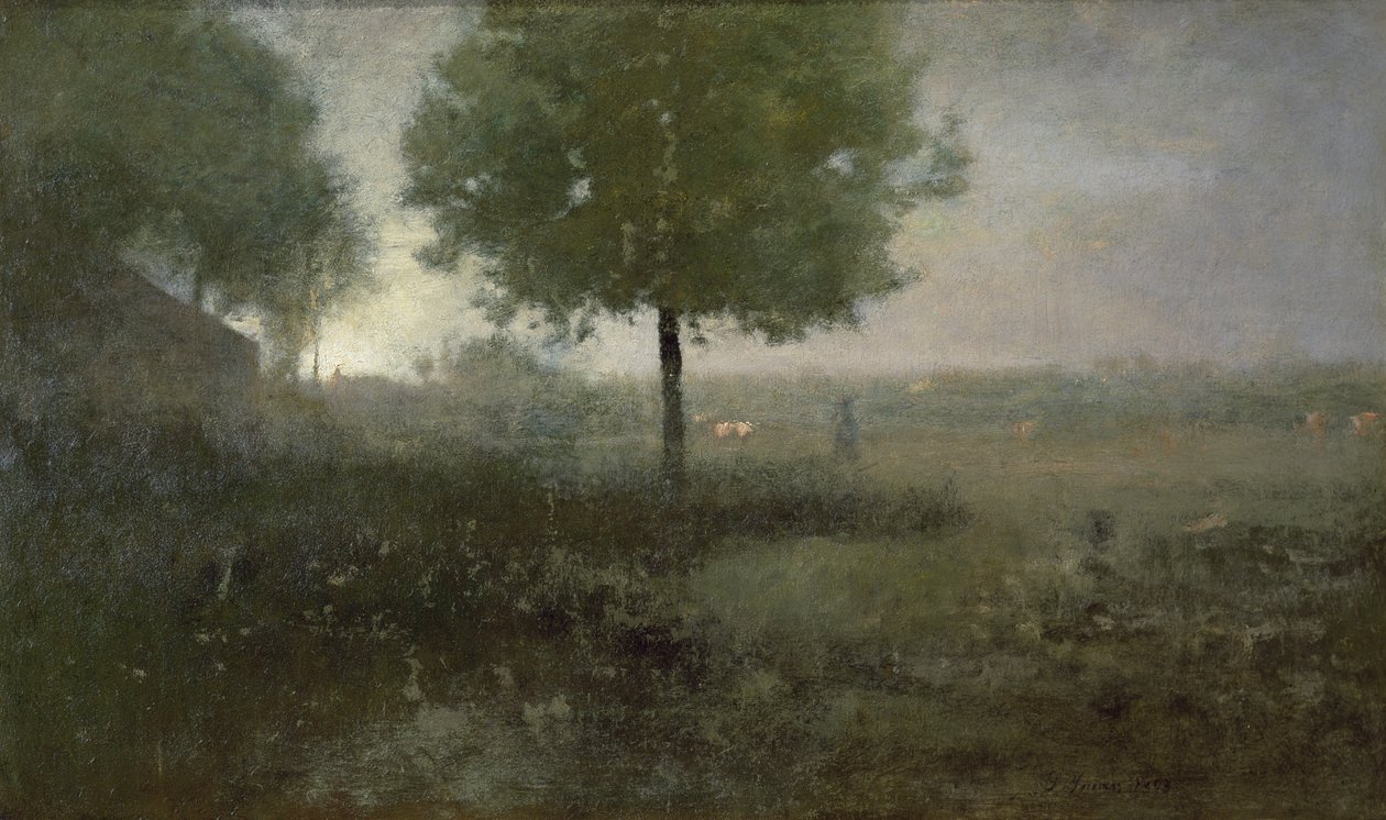 Tåget morgen, Montclair af George Snr. Inness