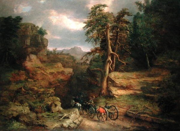 The Gloomy Days of 1776 (olie på lærred) af George Snr. Inness