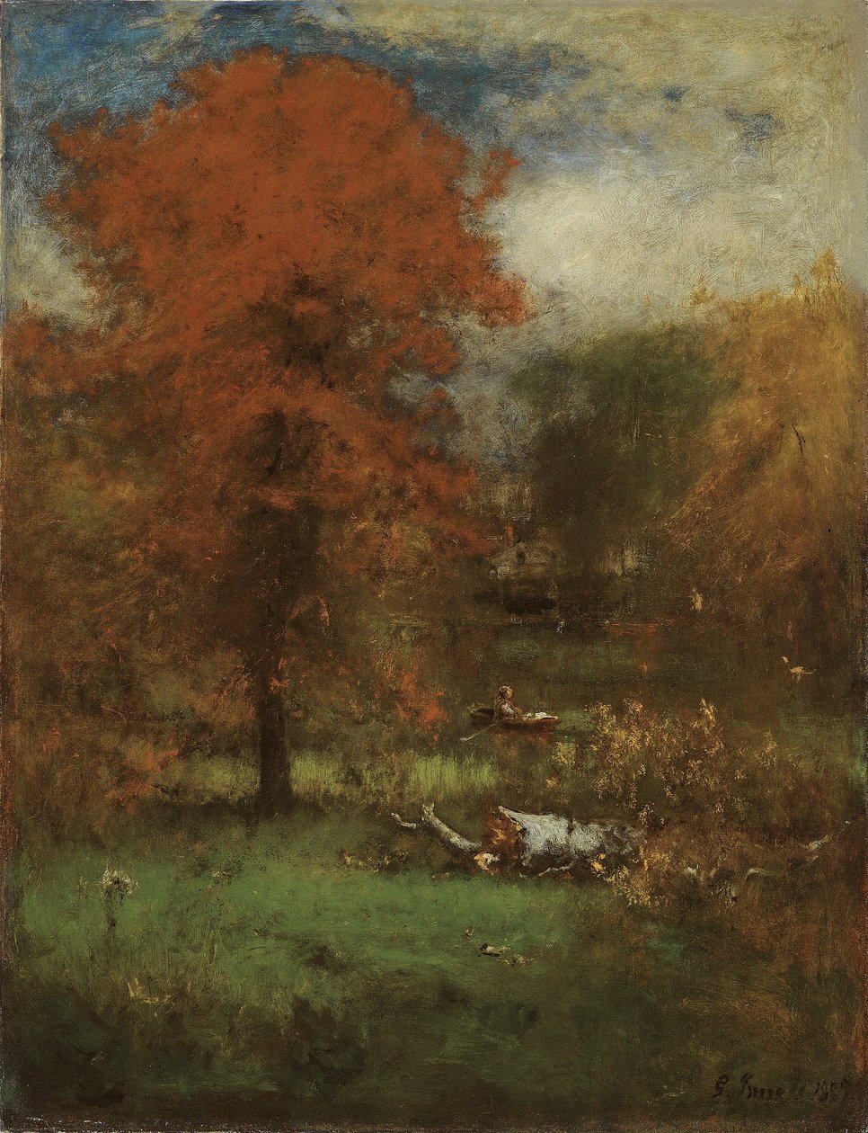 Mølledammen, 1889 af George Snr. Inness