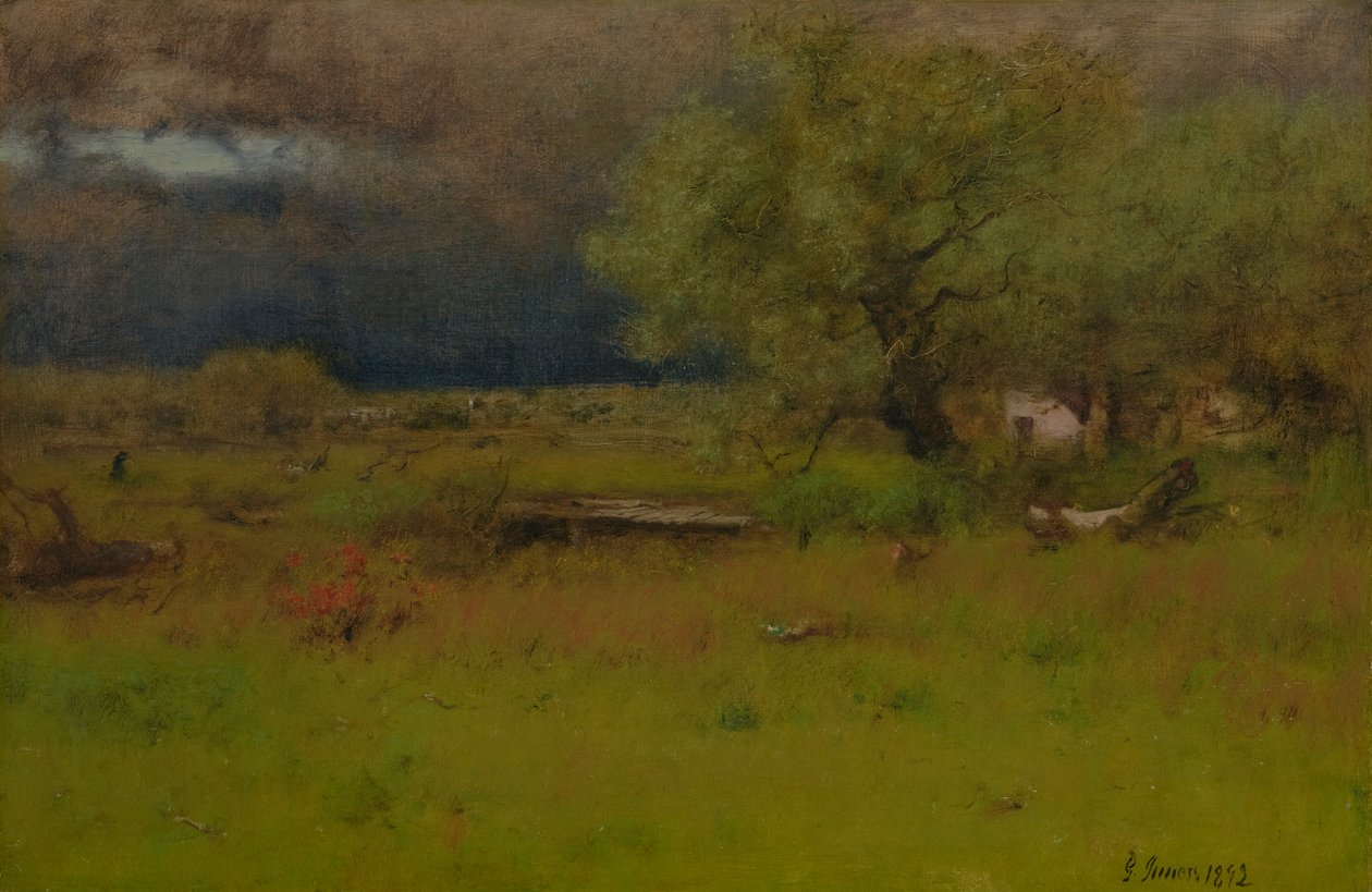 Den forbipasserende storm 1892 (olie på lærred) af George Snr. Inness