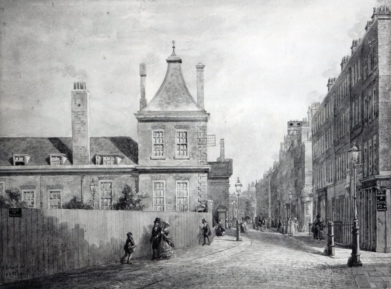 Montague House, Bloomsbury, London 1845-49 af George Snr Scharf