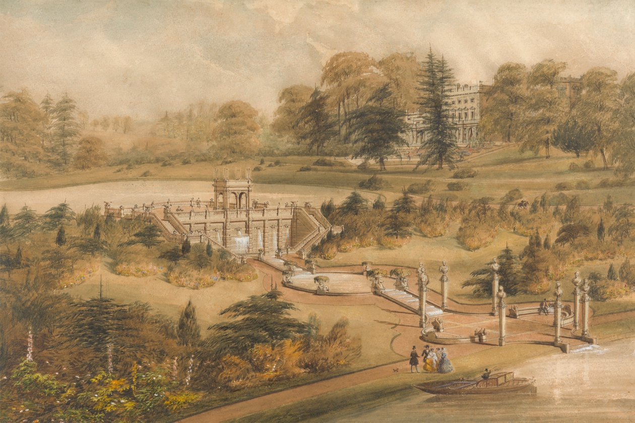 Design til Cowley Manor, Gloucestershire af George Somers Clarke