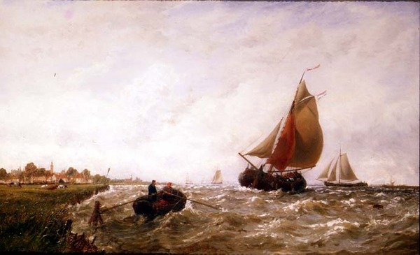 Forsendelse fra en hollandsk kystlinje af George Stanfield Walters
