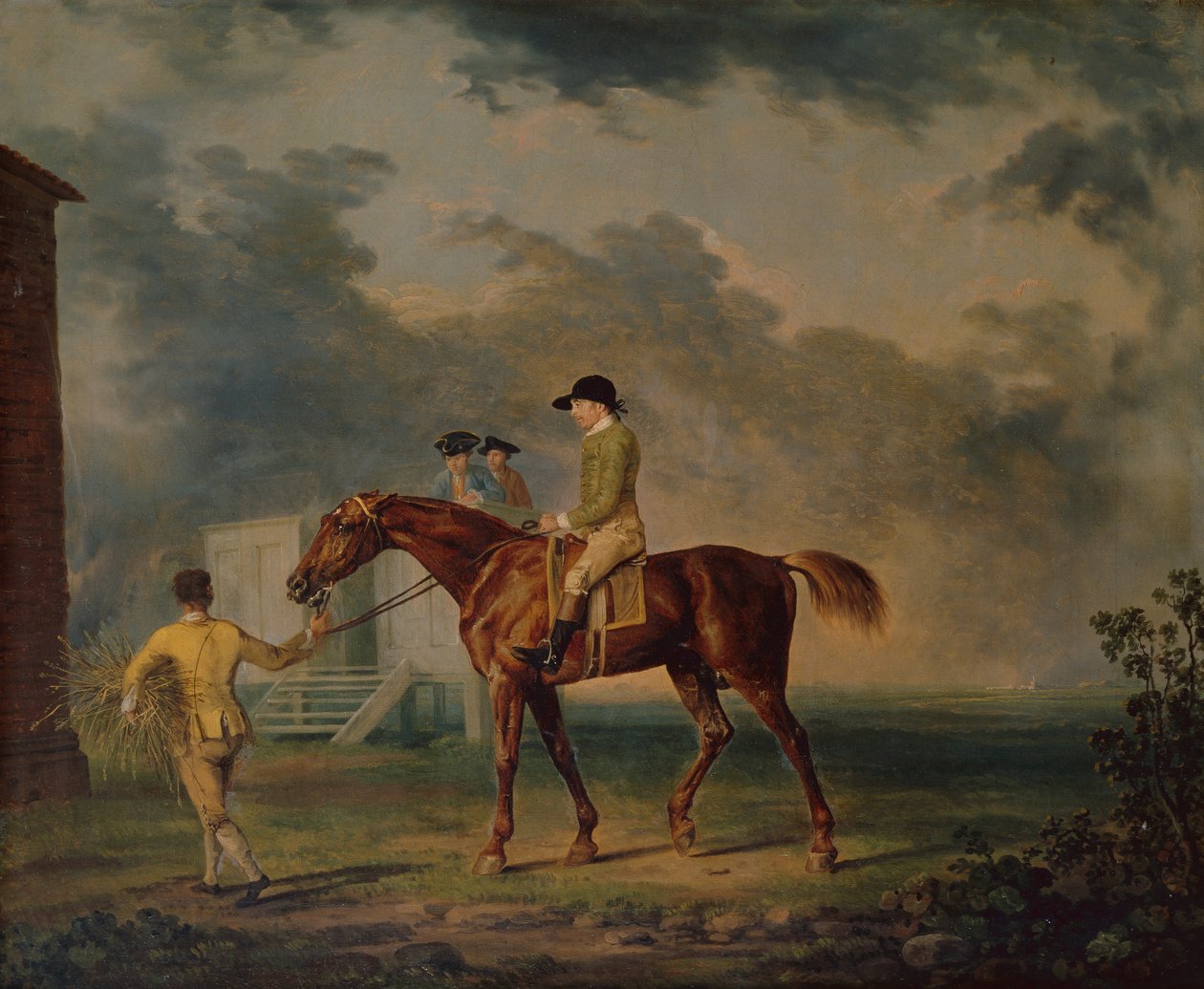 Sir Salomon, A Bay Racehorse with J.Singleton, Newmarket (olie på lærred) af George Stubbs