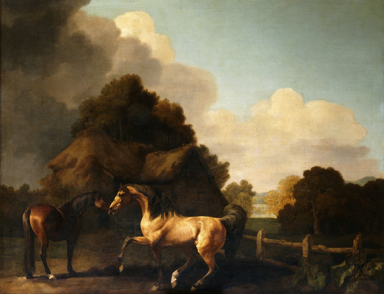Hingst og Hoppe, traditionelt kaldet "Jupiter og Hoppe" af George Stubbs