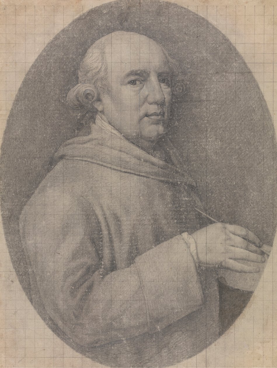 Studie til selvportrættet i emalje af George Stubbs