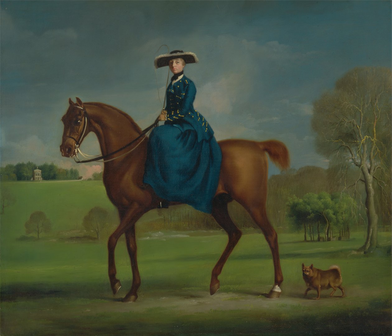 Grevinden af Coningsby i Charlton-jagtens kostume, ca. 1760. af George Stubbs